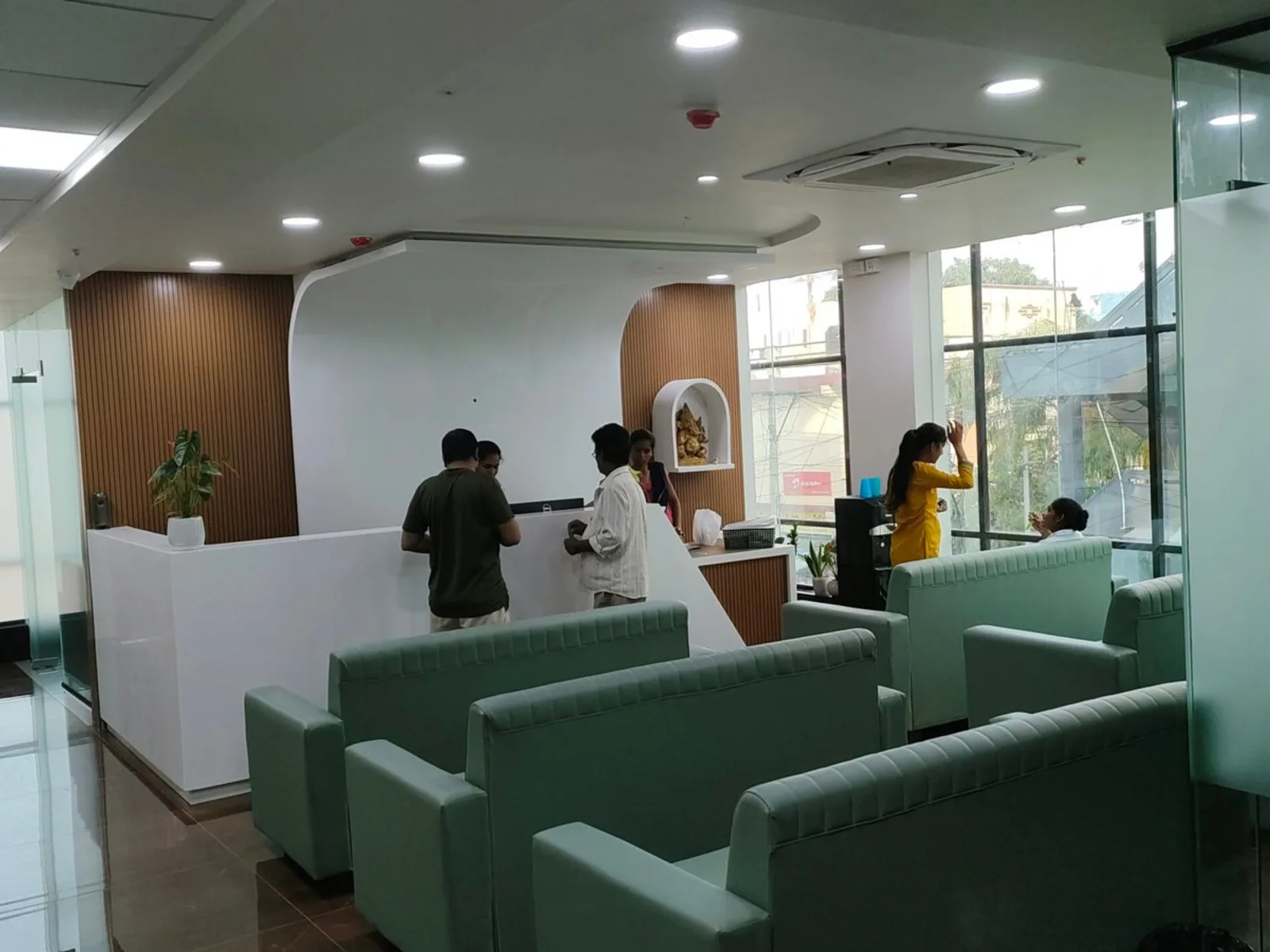 The reception and front desk at Sreshta Multi Speciality Hospitals